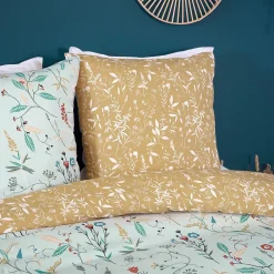 Linnea Parure de lit FLORISSANE 240x220 cm 100% polyester microfibre vert 3 pièces* Parure De Lit