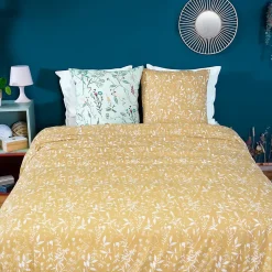 Linnea Parure de lit FLORISSANE 240x220 cm 100% polyester microfibre vert 3 pièces* Parure De Lit