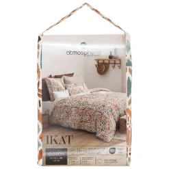 Atmosphera Créateur D'Intérieur Parure de lit imprimée Ikat 240x220cm - Atmosphera* Boutis, Couvre-Lit, Édredon