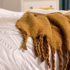 Parure de lit imprimée Nalh 240x220cm beige lin - Atmosphera><noscript><img width=