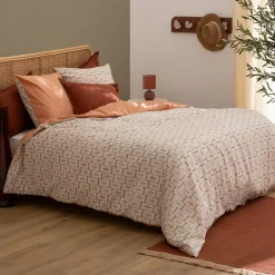 Parure de lit imprimée Posei lin 240x220cm - Atmosphera><noscript><img width=