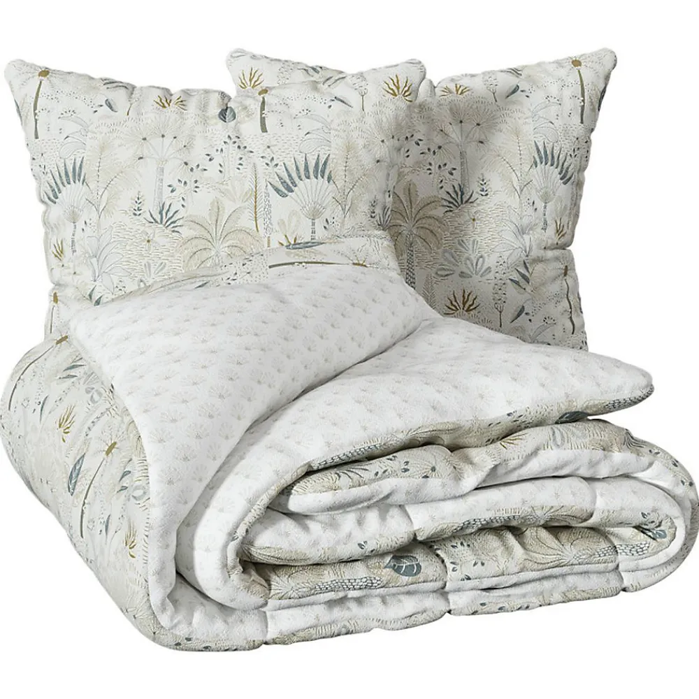 Parure de lit imprimée Sonie blanc 240x220cm - Atmosphera>Atmosphera Créateur D'Intérieur Discount