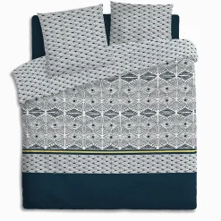 Atmosphera Créateur D'Intérieur Parure de lit imprimée Tihora - percale - bleu - 240x220 cm - Atmosphera* Parure De Lit