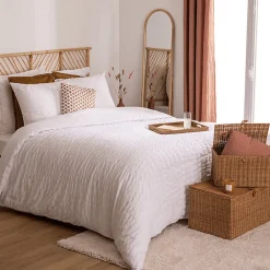 Parure de lit Irhia 240x220cm blanc - Atmosphera><noscript><img width=