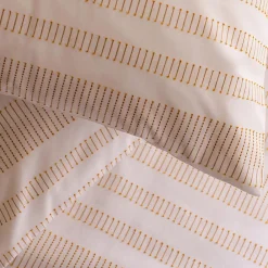 Atmosphera Créateur D'Intérieur Parure de lit Isao coton blanc/jaune 240x220cm - Atmosphera* Boutis, Couvre-Lit, Édredon