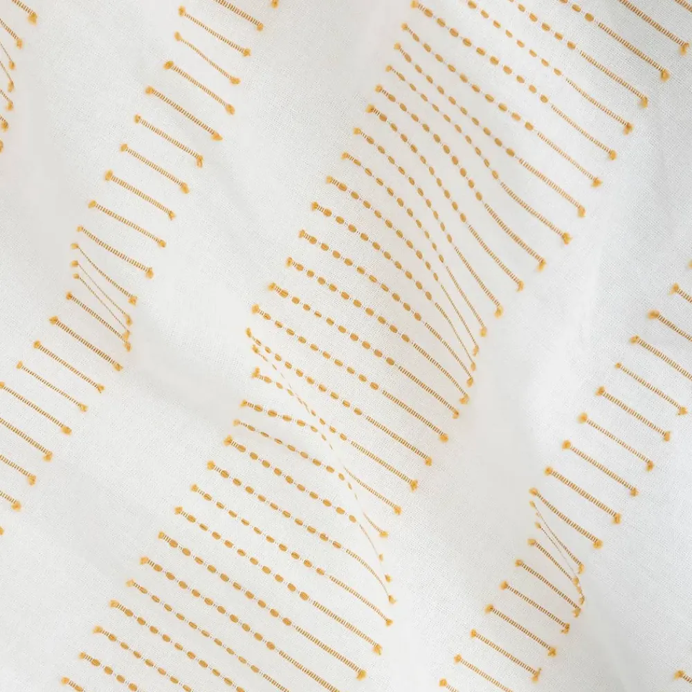 Atmosphera Créateur D'Intérieur Parure de lit Isao coton blanc/jaune 240x220cm - Atmosphera* Boutis, Couvre-Lit, Édredon