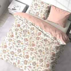 Parure de lit ISPANA 240x220 cm 100% polyester microfibre rose 3 pièces>Linnea Online