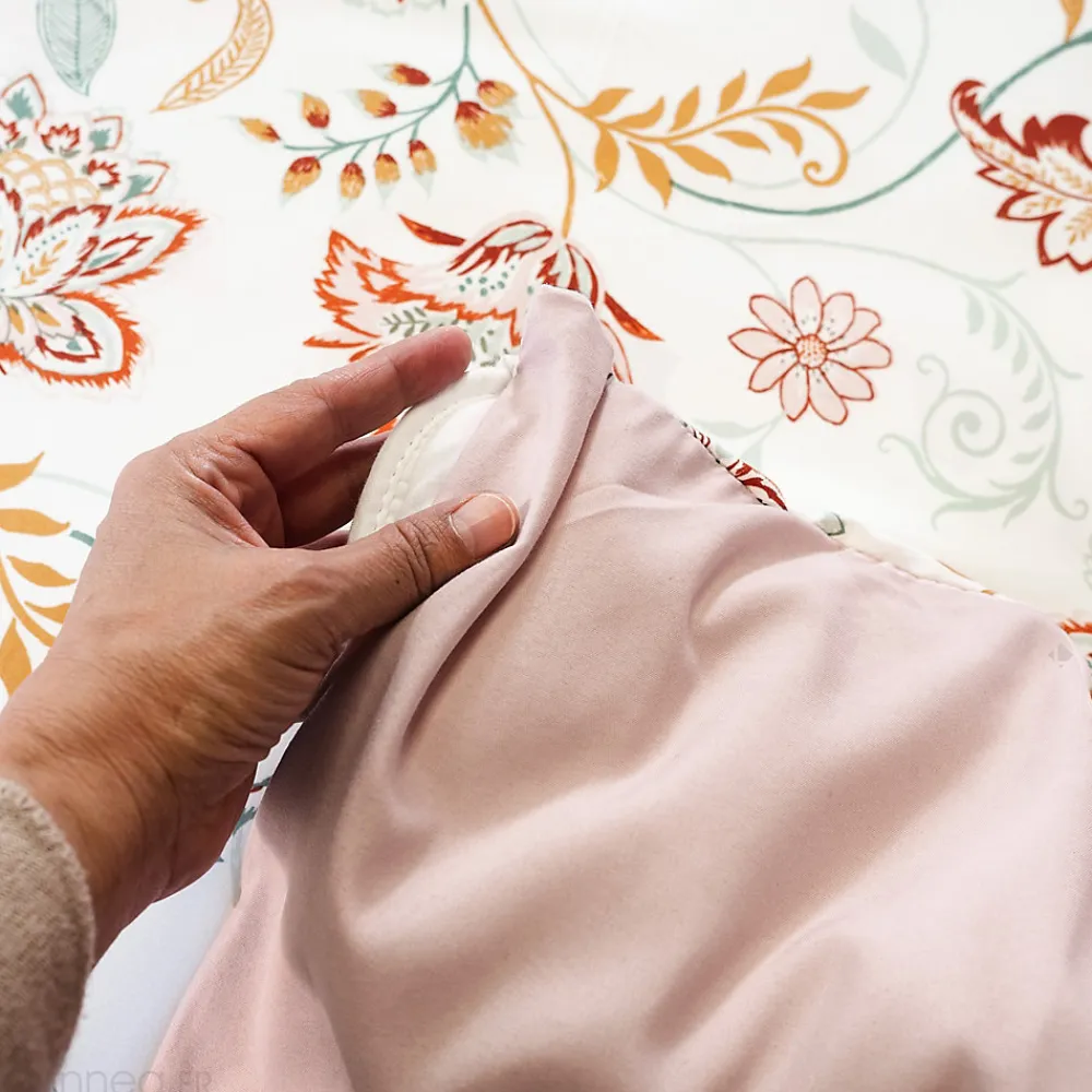 Parure de lit ISPANA 240x220 cm 100% polyester microfibre rose 3 pièces>Linnea Online