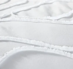 Parure de lit JAJA - 240x220 cm - Coton BCI lavé tufté - 52 fils,cm² - Blanc - 220x240cm - Blanc><noscript><img width=