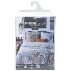 Atmosphera Créateur D'Intérieur Parure de lit Monstera en coton 240x220 cm - Atmosphera* Housse De Couette