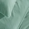 Parure de lit percale de coton 80 fils/cm² - Housse de couette 220 x 240 cm + 2 taies d'oreiller 63 x 63 cm - Vert amande>Vente-unique New
