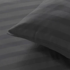 Douceur D'Intérieur Parure de lit rayures dans le tissage (240x220 cm - Gris)* Parure De Lit
