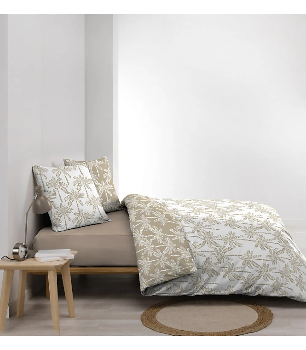 Parure de lit réversible 100% coton (240x220 cm - Naturel)>Douceur D'Intérieur New