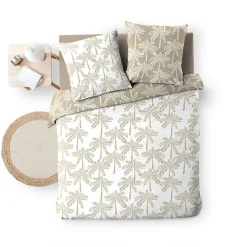 Parure de lit réversible 100% coton (240x220 cm - Naturel)><noscript><img width=