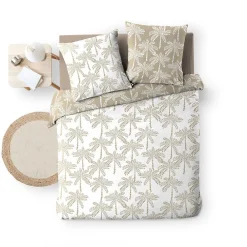 Parure de lit réversible 100% coton (240x220 cm - Naturel)><noscript><img width=