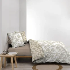 Parure de lit réversible 100% coton (240x220 cm - Naturel)><noscript><img width=