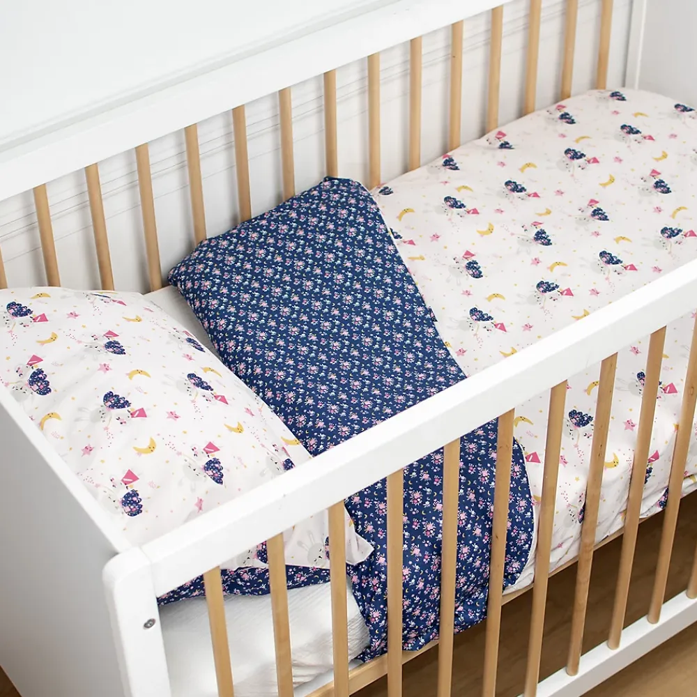 Sevira Kids Parure de lit réversible en coton Fairy Flore* Parure De Lit