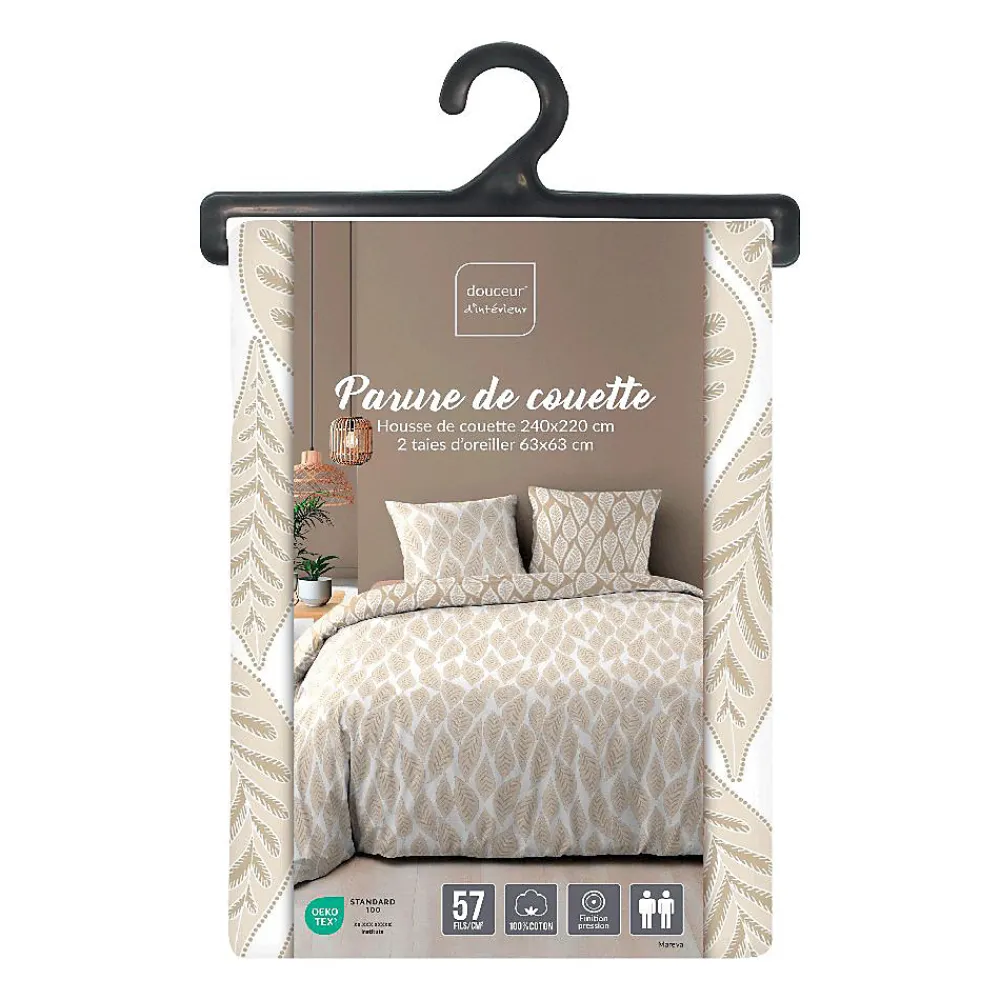 Douceur D'Intérieur Parure de lit réversible (240x220 cm - Naturel)* Parure De Lit