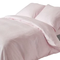 Parure de lit satin rayé en coton égyptien 330 fils violet, 155x220cm ->Homescapes Hot