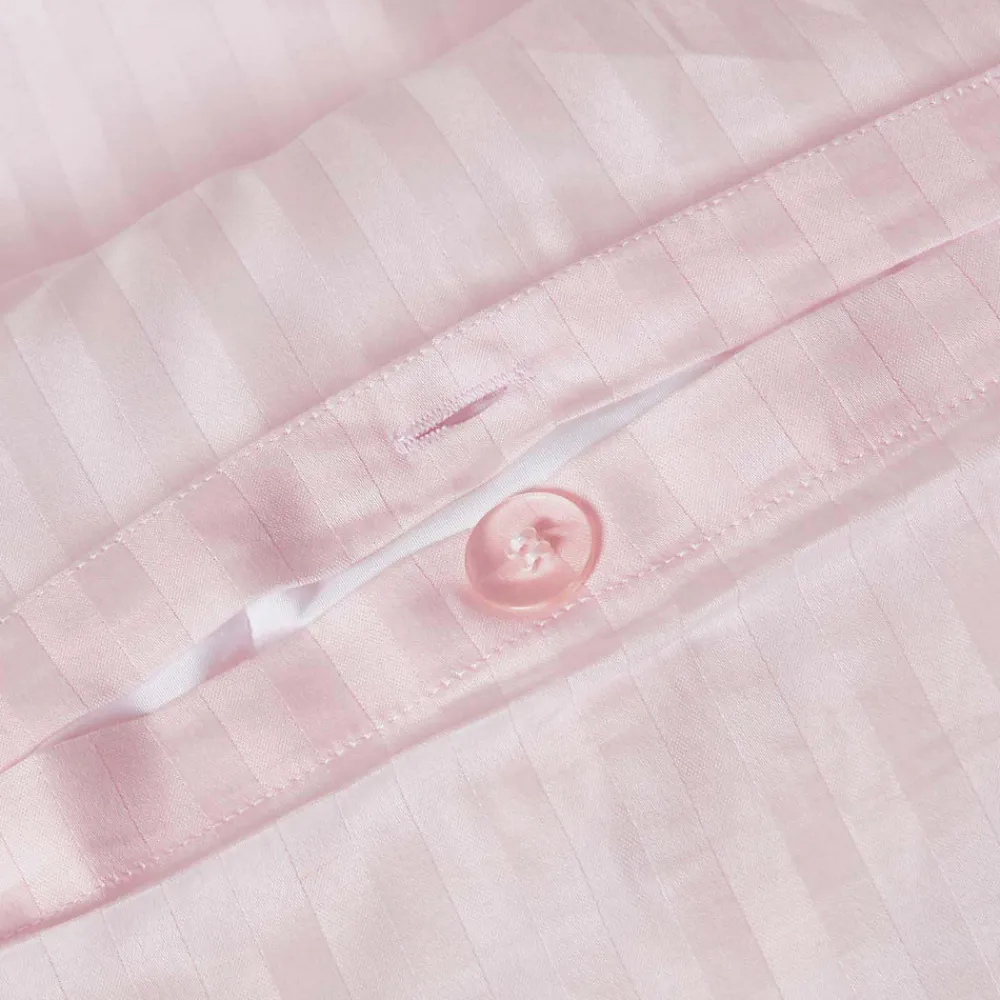 Parure de lit satin rayé en coton égyptien 330 fils violet, 155x220cm ->Homescapes Hot