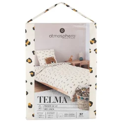 Parure de lit Telma motif léopard 140x200cm - Atmosphera><noscript><img width=