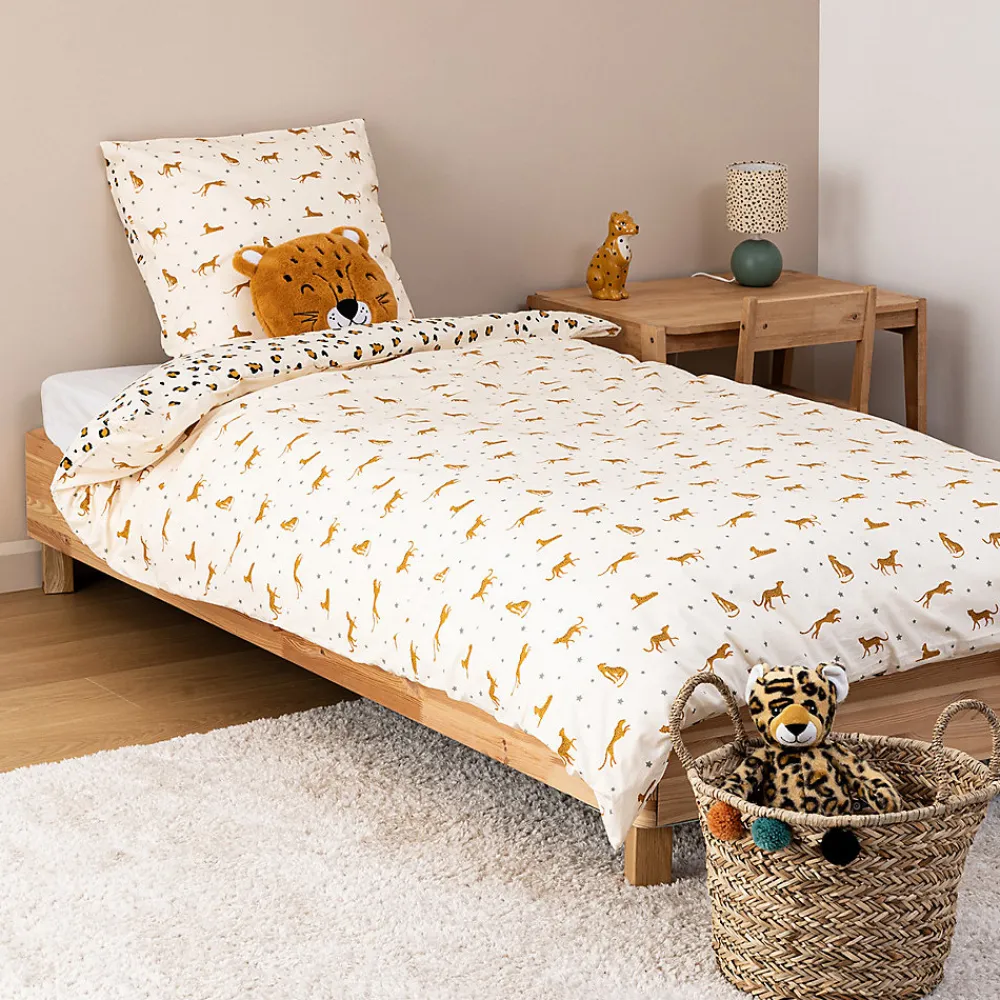 Parure de lit Telma motif léopard 140x200cm - Atmosphera>Atmosphera Créateur D'Intérieur