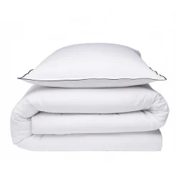 Future Home Parure de lit unie en coton finition bourdon 240x220cm* Parure De Lit