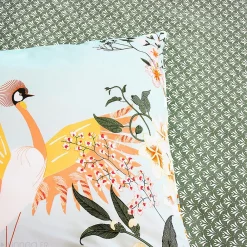 Parure de lit 260x240 cm coton KUSMI bleu><noscript><img width=