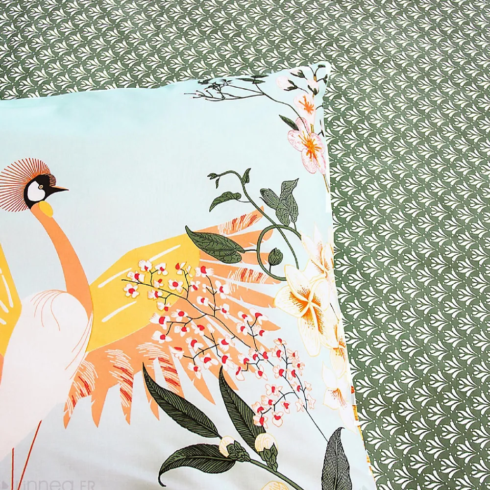 Parure de lit 260x240 cm coton KUSMI bleu>Linnea Hot
