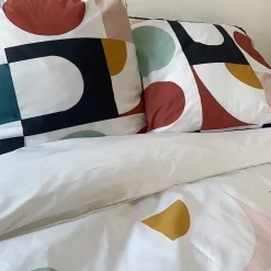Linnea Parure de lit 260x240 cm coton biologique TITANE Blanc* Parure De Lit