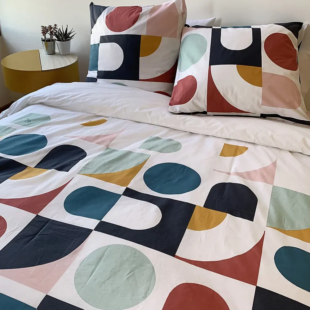Linnea Parure de lit 260x240 cm coton biologique TITANE Blanc* Parure De Lit