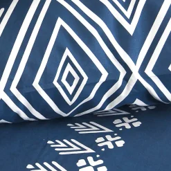 Parure de lit 240x220 cm coton NORDA Bleu><noscript><img width=