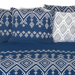 Parure de lit 240x220 cm coton NORDA Bleu><noscript><img width=