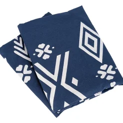 Parure de lit 240x220 cm coton NORDA Bleu><noscript><img width=