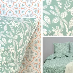 Linnea Parure de lit 240x220 cm coton + lyocell LIBERTYS Vert Celadon* Parure De Lit