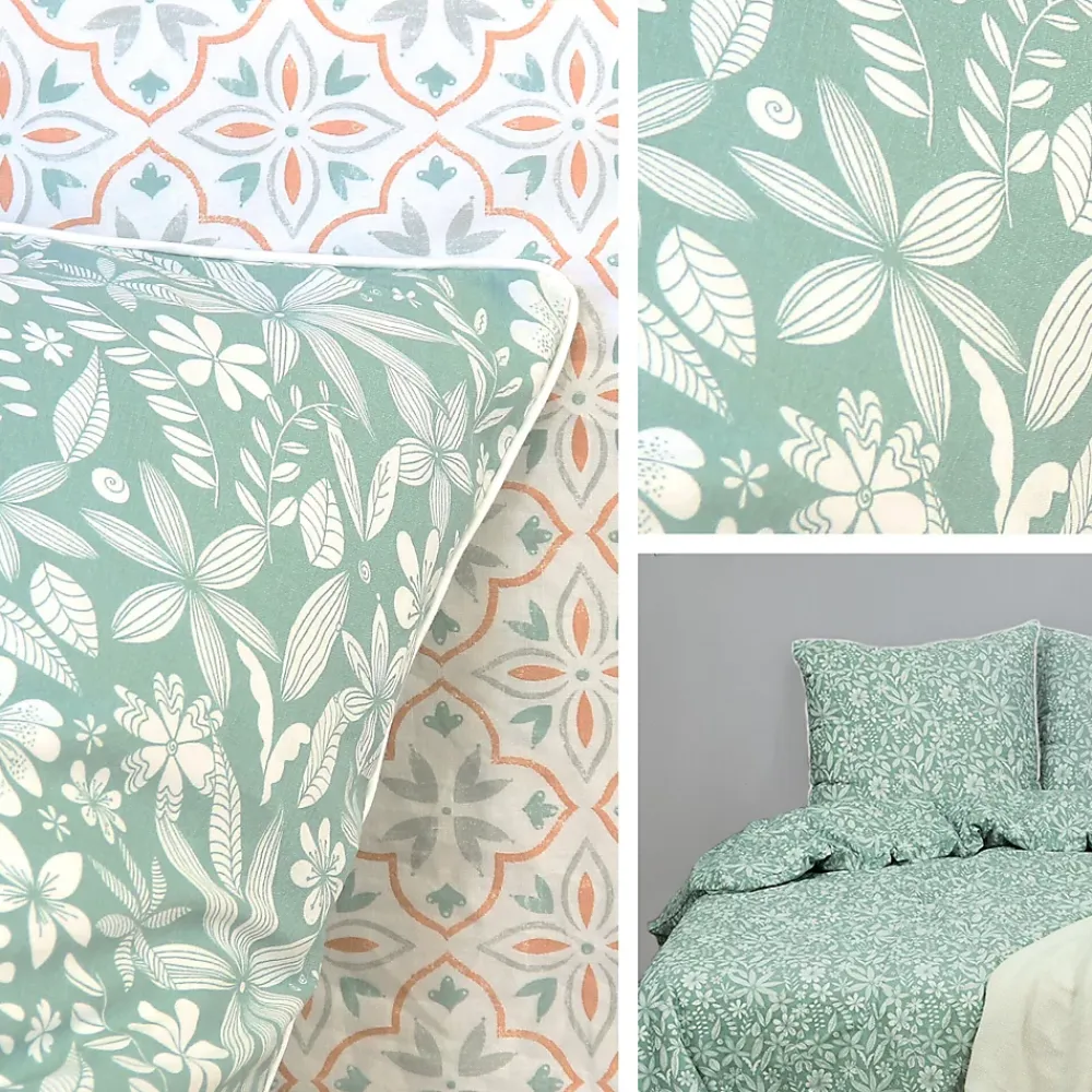 Linnea Parure de lit 240x220 cm coton + lyocell LIBERTYS Vert Celadon* Parure De Lit