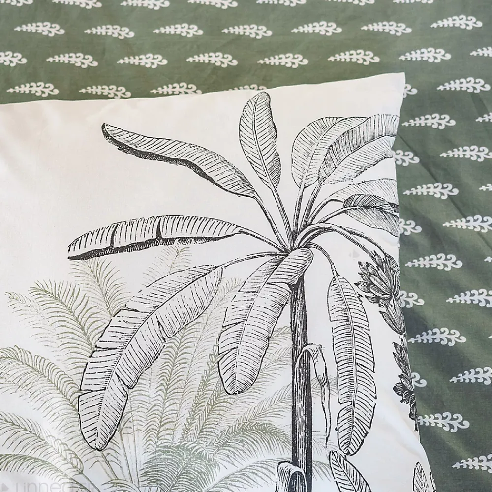 Linnea Parure de lit 260x240 cm coton SOLI vert* Parure De Lit