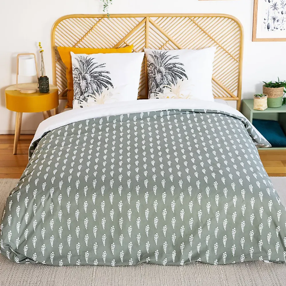 Linnea Parure de lit 260x240 cm coton SOLI vert* Parure De Lit
