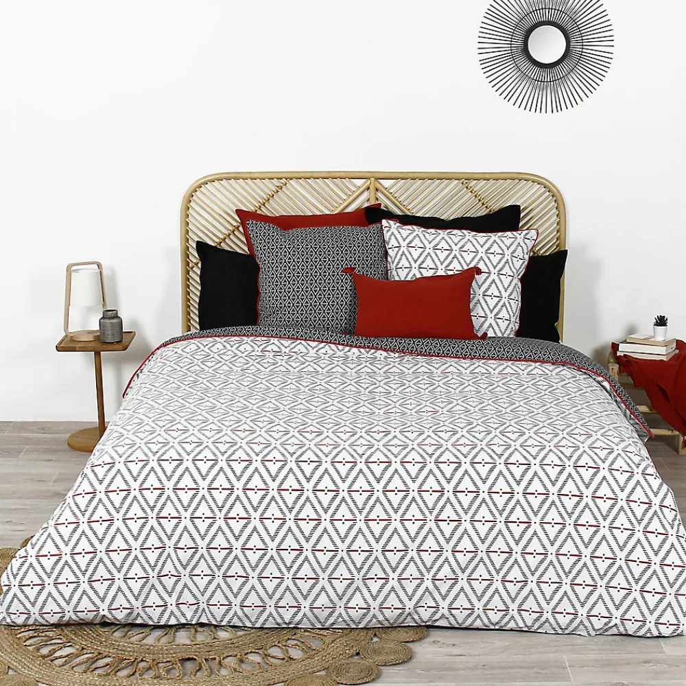 Linnea Parure de lit 260x240 cm coton BENGAL Rouge* Parure De Lit