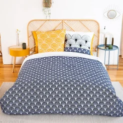 Parure de lit 260x240 cm coton KERITA multicolore><noscript><img width=
