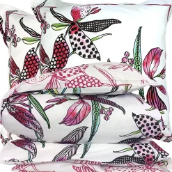 Parure de lit 200x200 cm coton PÉNÉLOPE Rose 3 pièces>Linnea