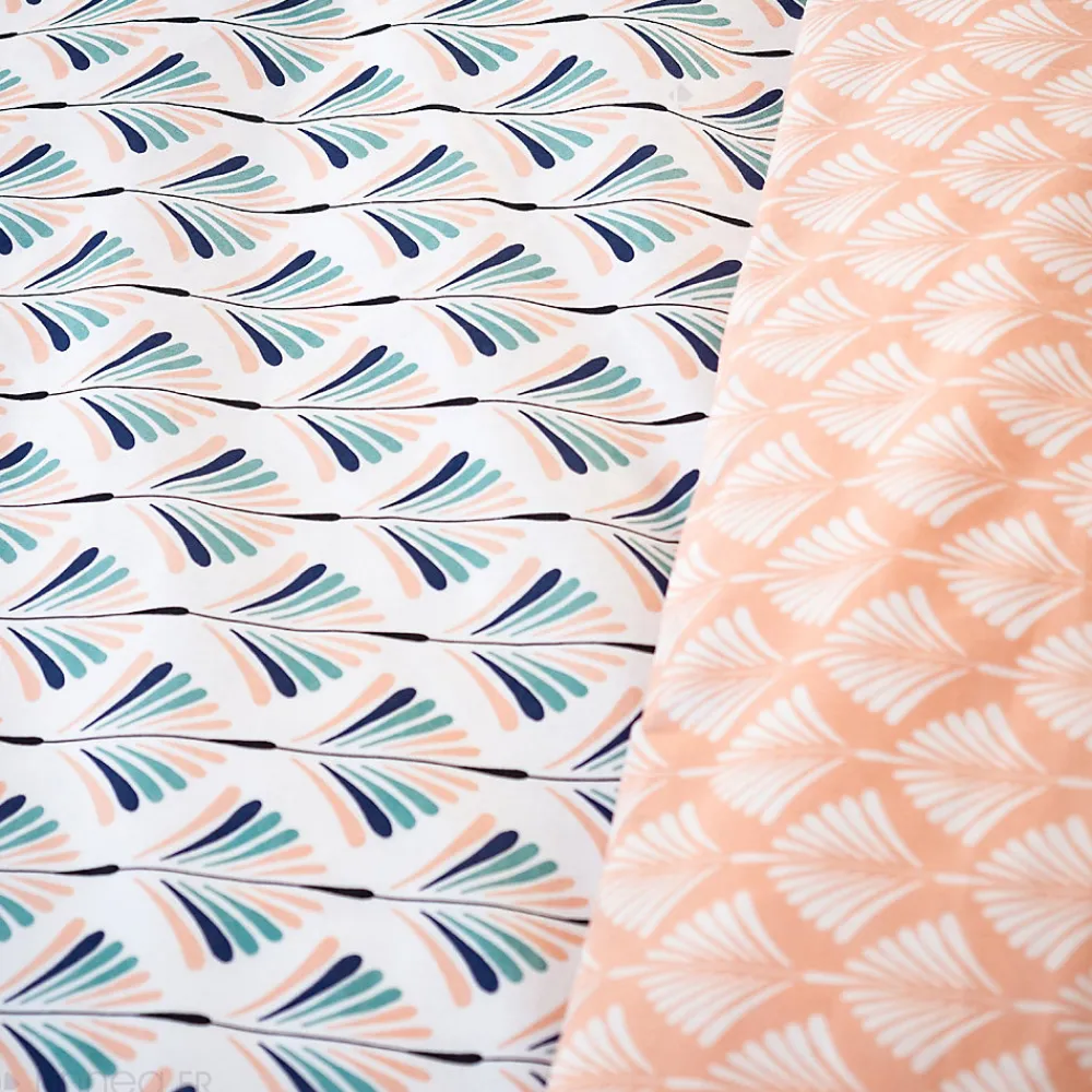 Parure de lit 260x240 cm coton VOLEA rose>Linnea Outlet