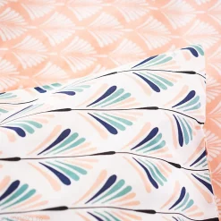 Parure de lit 260x240 cm coton VOLEA rose><noscript><img width=