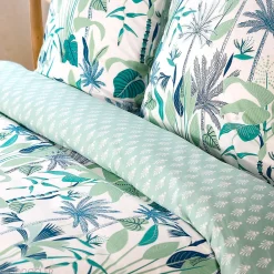Parure de lit 240x220 cm coton bci adouci ALISCO bleu 3 pièces><noscript><img width=