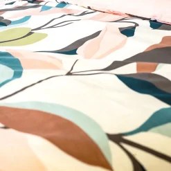 Parure de lit 240x220 cm coton BCI adouci LILA Blanc 3 pièces><noscript><img width=