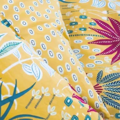 Parure de lit 260x240 cm coton bci adouci COME jaune 3 pièces><noscript><img width=