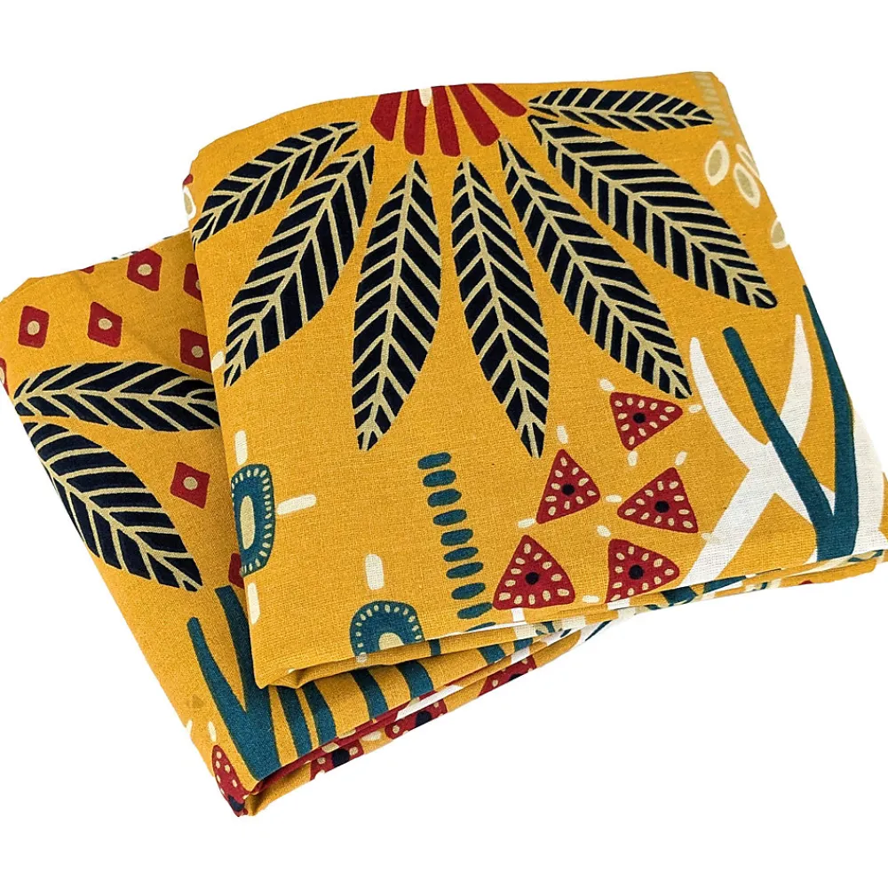 Parure de lit 260x240 cm coton bci adouci COME jaune 3 pièces>Linnea Online