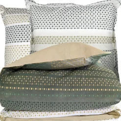 Parure de lit 280x240 cm coton NIAGARA vert Kaki 3 pièces>Linnea Hot