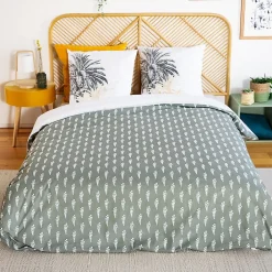 Parure de lit 240x220 cm coton SOLI vert><noscript><img width=
