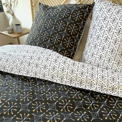 Parure de lit 140x200 cm coton biologique WAG Noir>Linnea Best